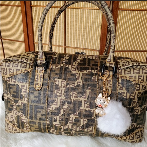 Fendi Handbags - FENDI🌺AUTHENTIC CAMO ZUCCA BOSTON🌺